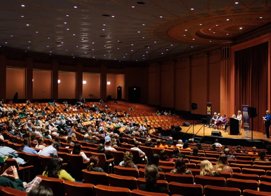 auditorium filled with people 